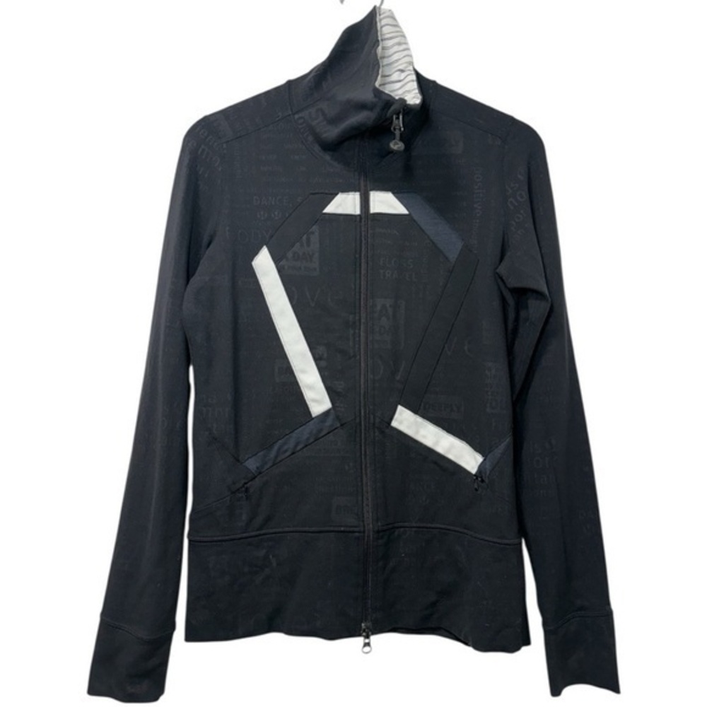 Lululemon Athletica Black and White Activewear Jacket size 6